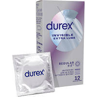 Презервативы Durex Invisible Extra Lube ультратонкие с дополнит. смазкой 12 шт. kzk СКИДКА