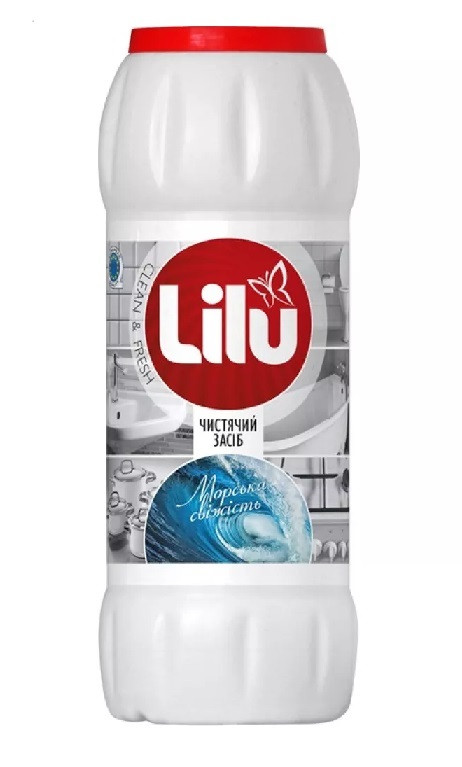 Засіб чистячий порошкоподібний Морська свіжість Lilu 500г, фото 1