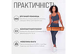 Килимок для йоги та фітнесу EasyFit EF-1924-PHBN, протиковзкий, Персиковий, 183×61×0,6 см, TPE, фото 4