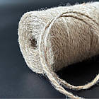 Мотузка джутова натуральний джут 3 мм 120 м шнур для декору та упаковки, фото 3