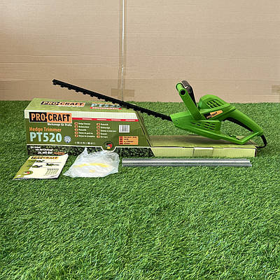 Мережевий кущоріз Procraft PT520 (520 Вт, 410 мм шина, 1800 об/хв) Електричний кущоріз Прокрафт PT-520