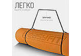 Килимок для йоги та фітнесу EasyFit EF-1924-ORB, протиковзкий, Помаранчевий, 183×61×0,6 см, TPE, фото 8