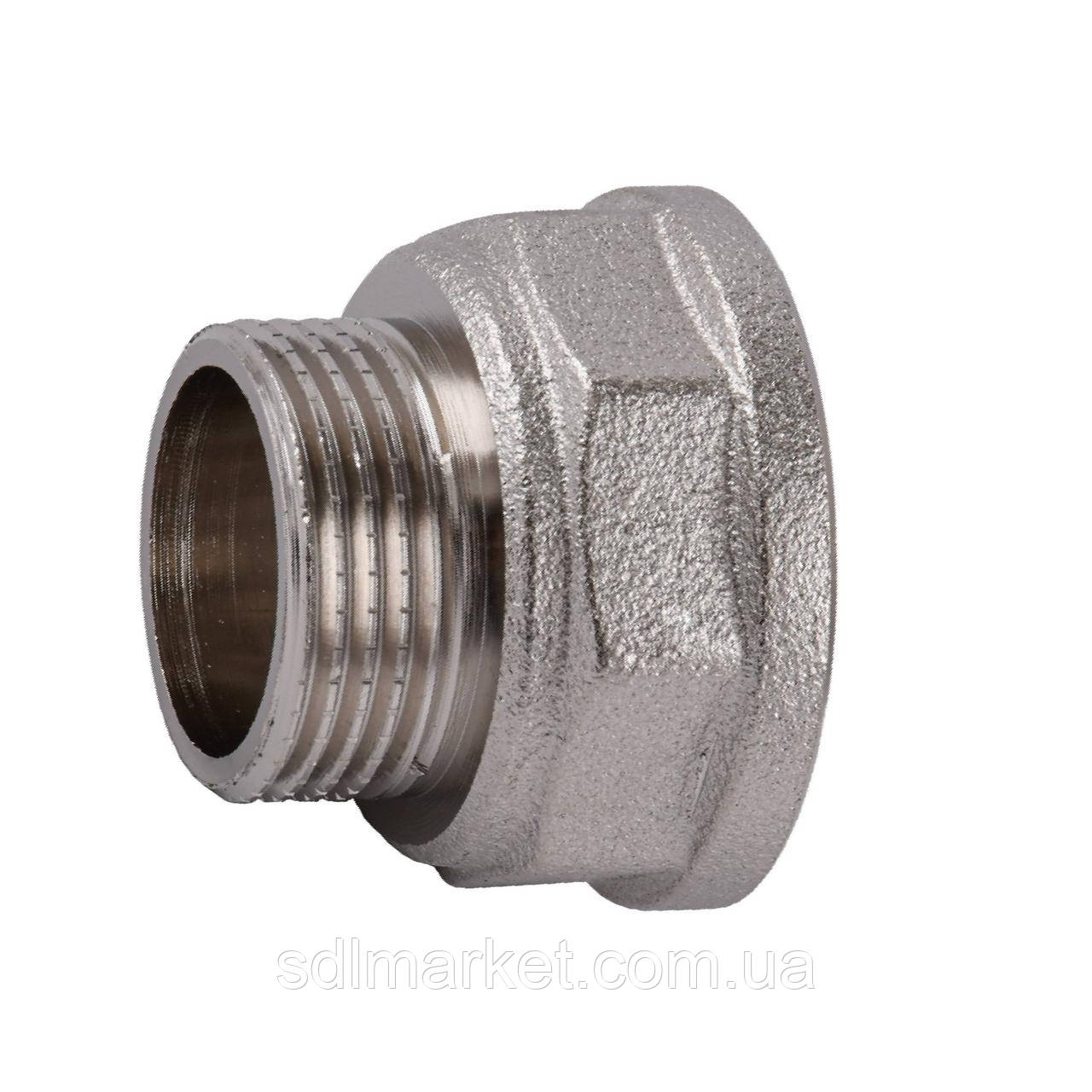 Перехідник редукційний 1"х3/4" ВН нікельований восьмигранний NK543O OPTIMUM