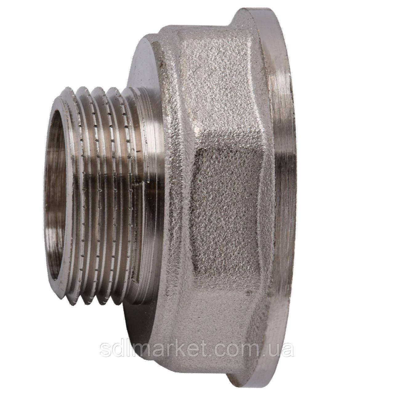 Перехідник редукційний 1 1/2| х1" ВН нікельований восьмигранний NK753O OPTIMUM