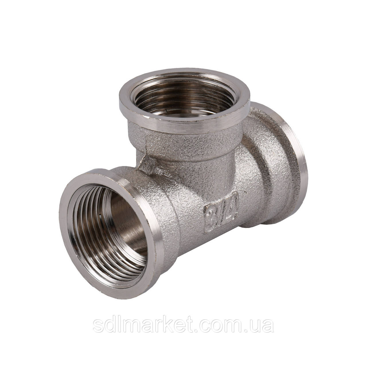 Трійник 3/4" ВВ нікельований NT441S OPTIMUM