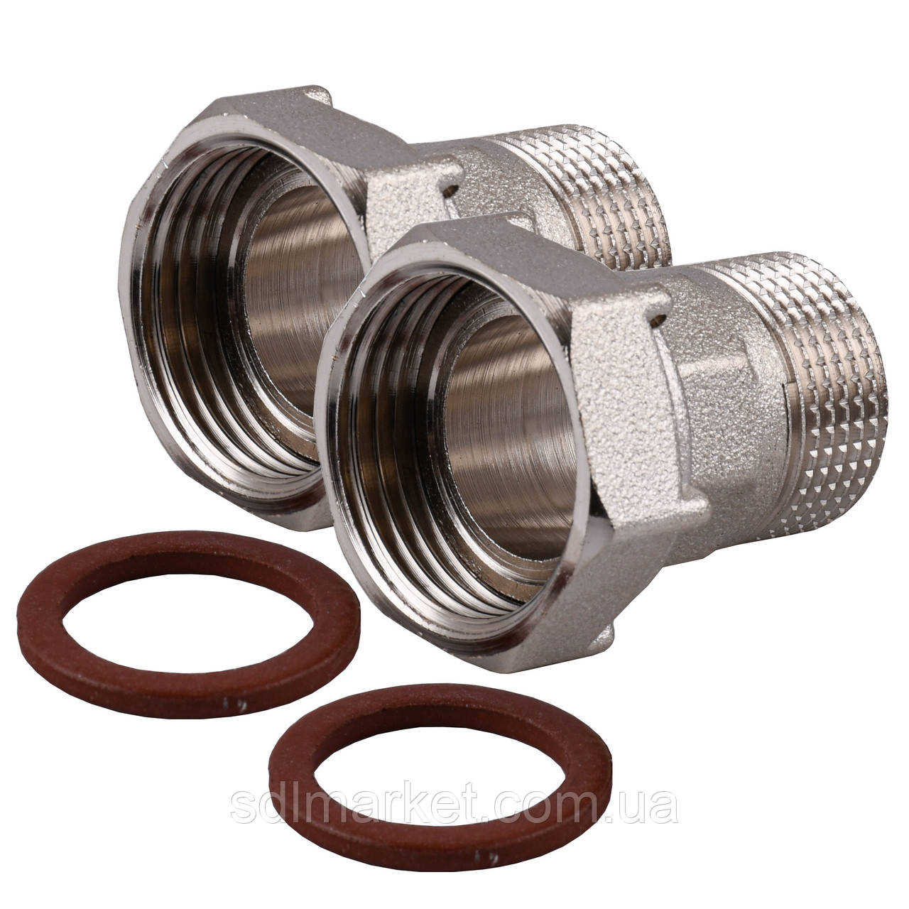 Комплект штуцерів 1| х3/4| ВН нікельований NU543B OPTIMUM