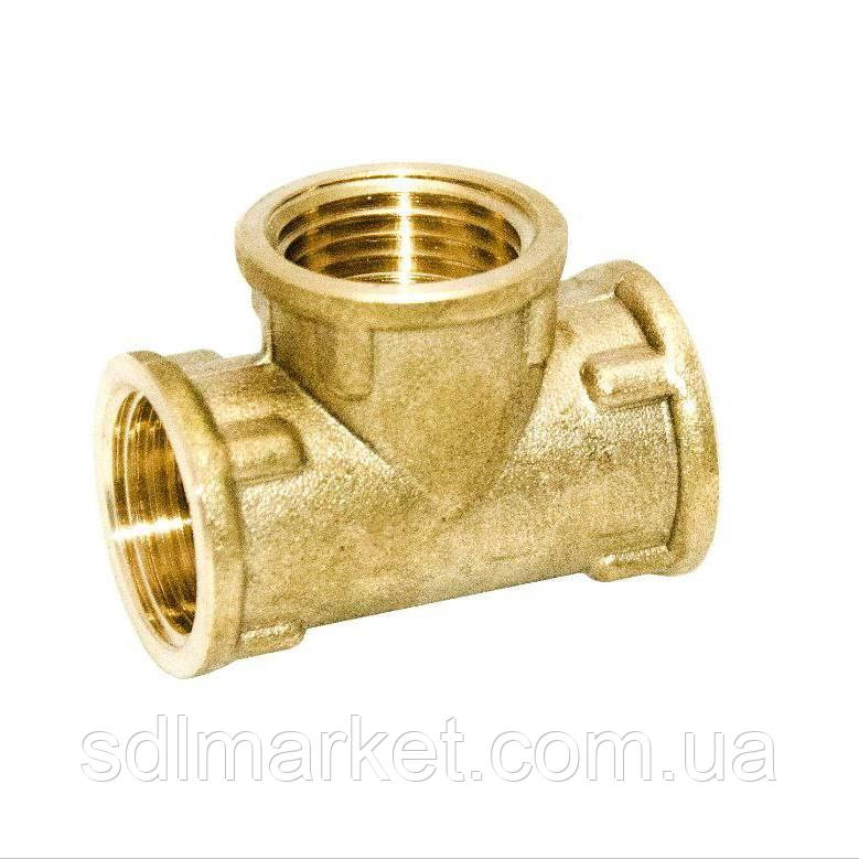 Трійник 1/2" ВВ латунний LT331S OPTIMUM