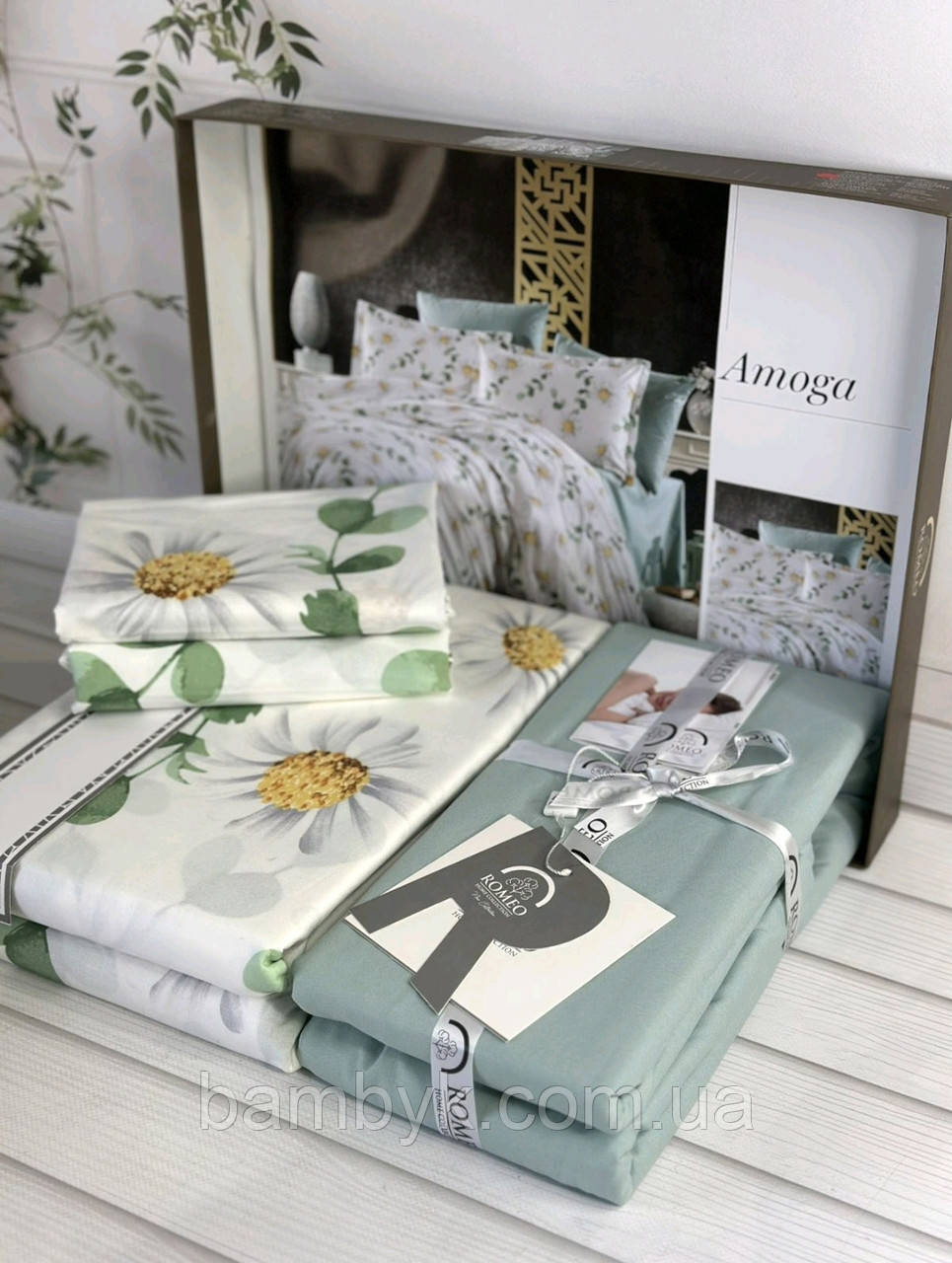 Постільна білизна Romeo Home "Amoga" поплін бавовняне євро розмір Туреччина