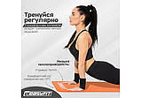 Килимок для йоги та фітнесу EasyFit EF-1919-OR, протиковзкий, Помаранчевий, 180×61×1 см, NBR, легкий, фото 7