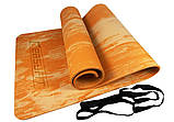 Килимок для йоги та фітнесу EasyFit EF-1911-Or, протиковзкий, Помаранчевий, 183×61×0,8 см, s-EVA, легкий, фото 2