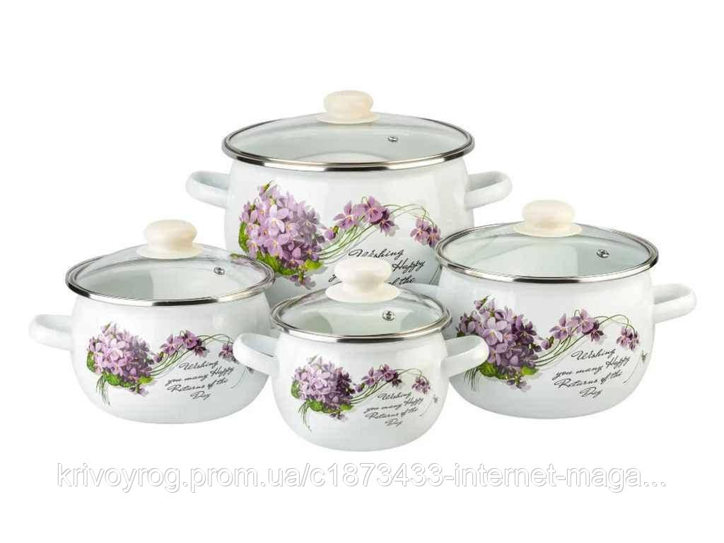 Набір посуду 4 предм. I6929 Віола (біла) ТМ IDILIA, фото 1