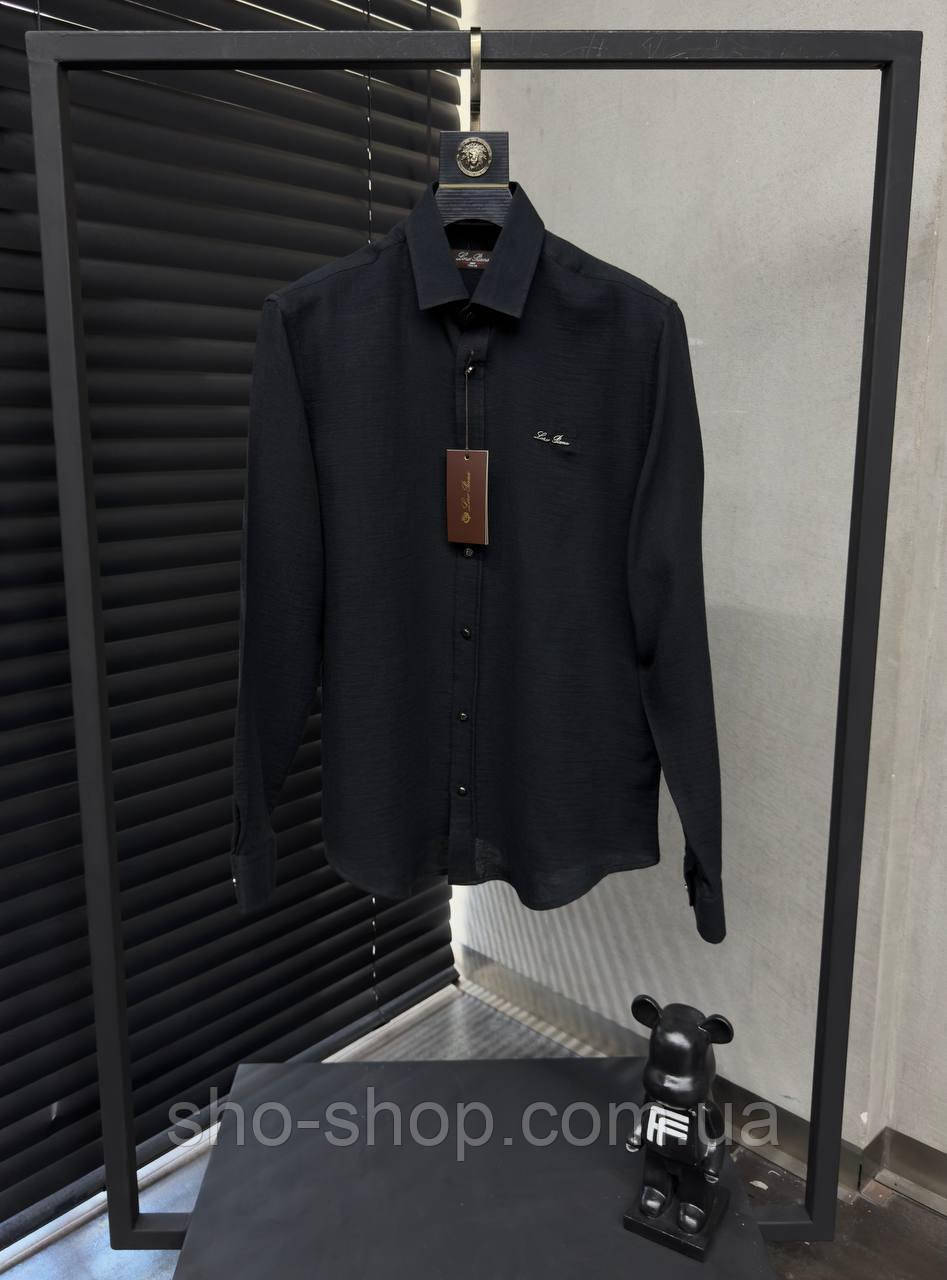 Сорочка LORO PIANA чорний ShLPn001 чоловіча футболка Loro Piana Туреччина M, фото 1