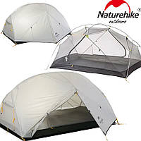 Двомісний намет Naturehike Палатка туристичний для риболовлі та відпочинку 100х210 см Палатки похідний 2000 мм