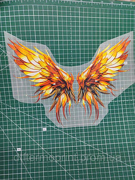 Наліпка для одягу "Крила золоті" розмір А4 Код/Артикул А4