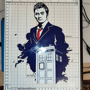 Наліпка для одягу "Доктор Хто" розмір А4 Код/Артикул А4