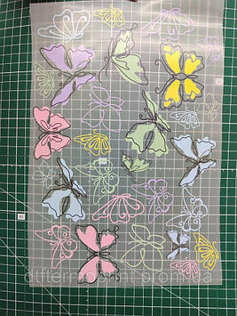 Наліпки для одягу "Метелики" лист А4 Код/Артикул А4