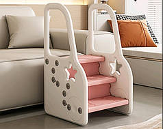 Підставка сходинка дитяча для дівчинки на 3 сходинки, дитячий стілець-сходинки, Дитячий табурет-драбинка