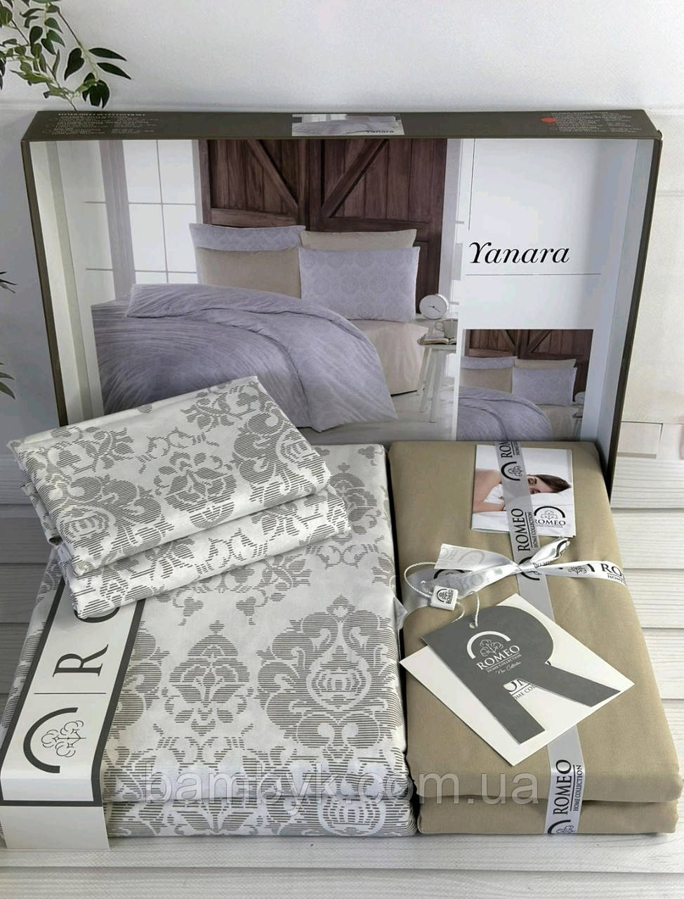Постільна білизна Romeo Home "Yanara" поплін бавовняне євро розмір Туреччина