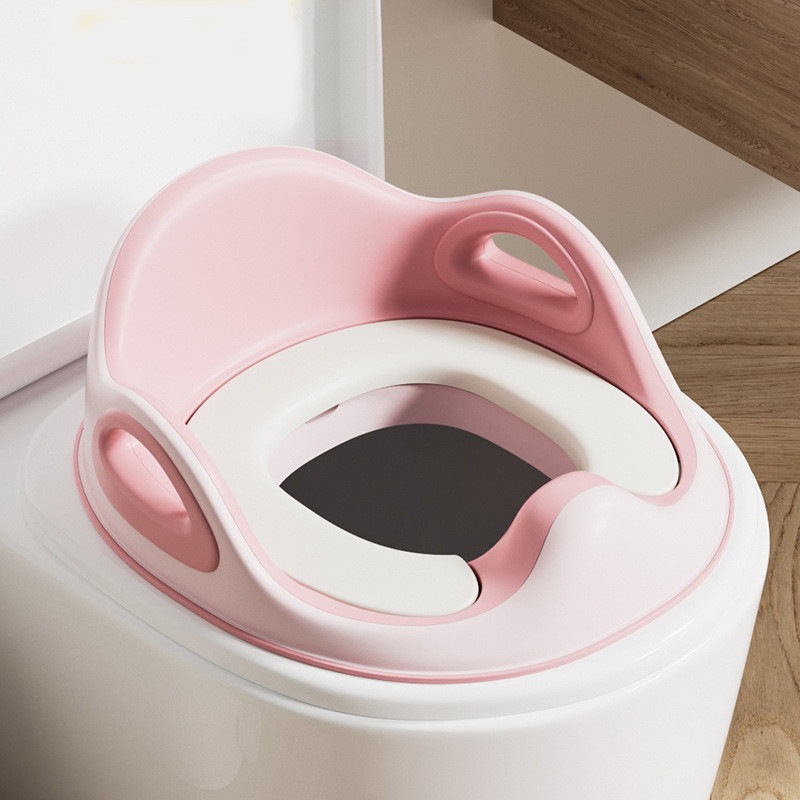 Дитяче сидіння для унітаза біле з рожевим, фото 1