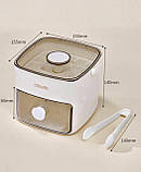 Контейнер- форма для приготування та зберігання льоду на 48 кубиків з кришкою та щипцями | домашній льодогенератор, фото 5