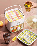 Контейнер- форма для приготування та зберігання льоду на 48 кубиків з кришкою та щипцями | домашній льодогенератор, фото 8