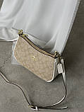 Жіноча сумка Coach Bolso de hombro Teri молочний через плечі Коуч, фото 2