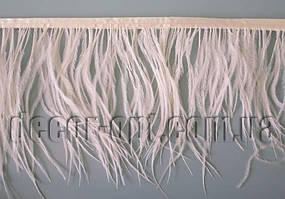 Перо-спідниця страуса персикова 10-18 см/45-47см