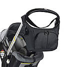 Сумка на коляску Baby Go Чорна з водовідштовхувального матеріалу з карабінами, фото 4