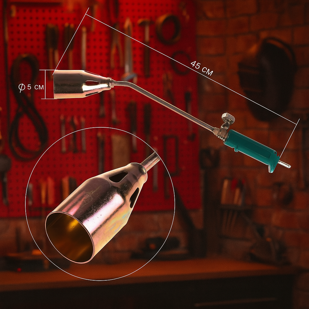 Пальник газовий пропановий 35" з трапецієподібним соплом Ø5 см для кровельних і будівельних робіт