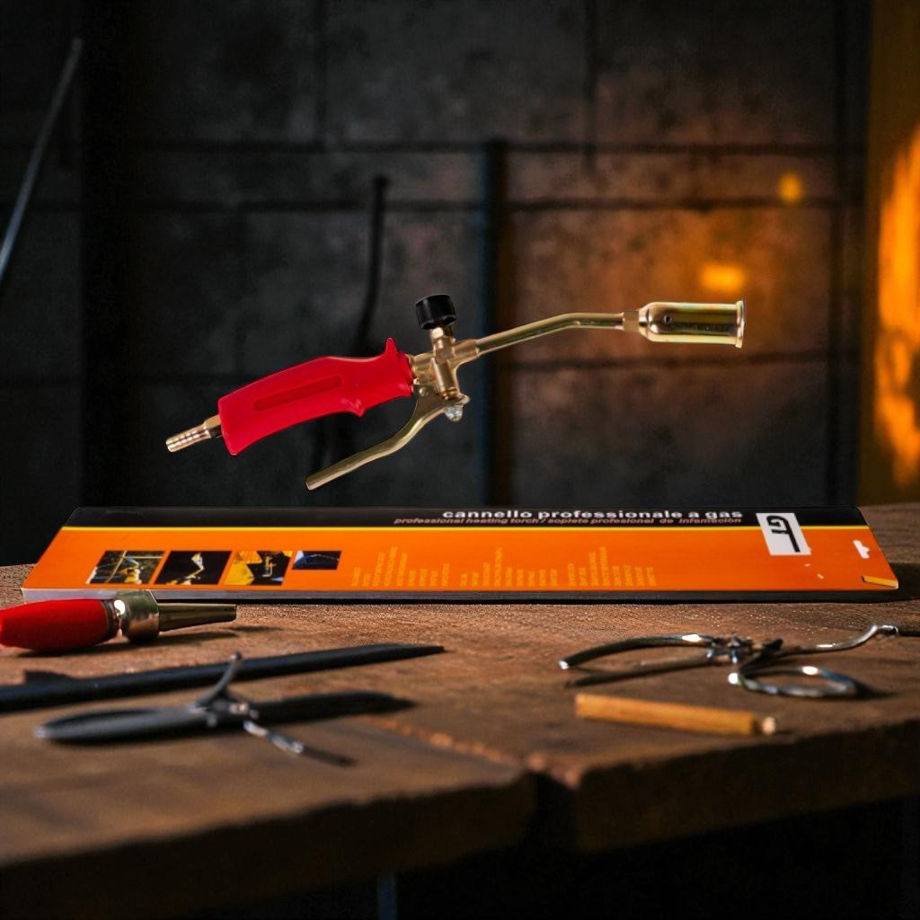 Пальник пропановий GT 330 мм з клапаном, латунь, сопло Ø3 мм для точних покрівельних та будівельних робіт