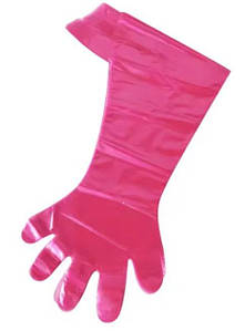 Ветеринарні одноразові рукавички з довгими рукавами 90 см, 100 шт