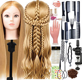 Голова Ляльки для Плетіння з Набором Для Зачісок та Манікюру