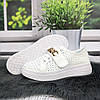 Сліпони жіночі Princess білі перфоровані еко-шкіра 8036, фото 7