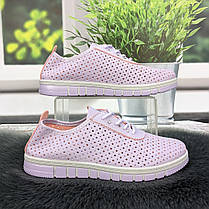 Сліпони жіночі Princess бузкові перфоровані еко-шкіра 8033, фото 2