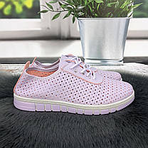 Сліпони жіночі Princess бузкові перфоровані еко-шкіра 8033, фото 3