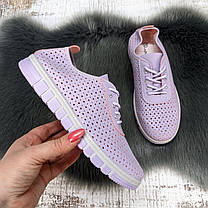 Сліпони жіночі Princess бузкові перфоровані еко-шкіра 8033, фото 5