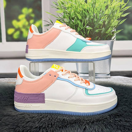 Кросівки жіночі Ditof білі з фіолетовим еко-шкіра 8030, фото 1