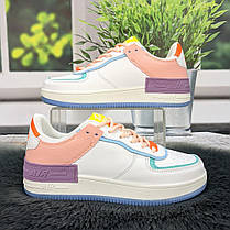 Кросівки жіночі Ditof білі з фіолетовим еко-шкіра 8030, фото 2