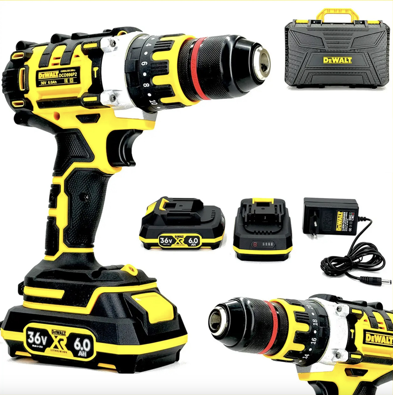 Акумуляторний шурупокрут DeWalt DCD996P2 (36V, 6AH) Ударний безщітковий шурупокрут Девольт 13 мм, фото 1