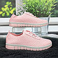 Сліпони жіночі Princess рожеві перфоровані еко-шкіра 8033, фото 2