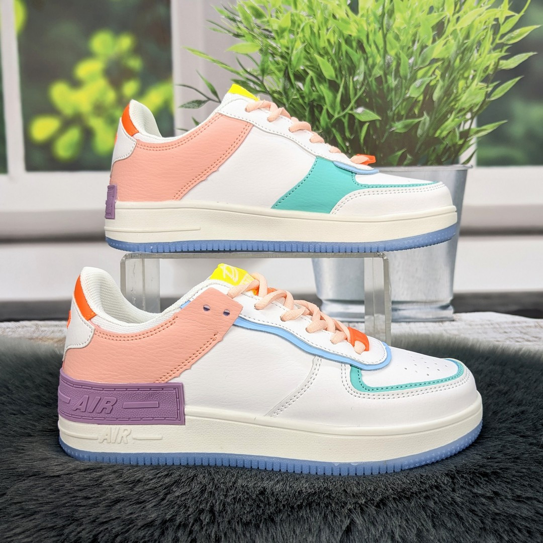 Кросівки жіночі Ditof білі з фіолетовим еко-шкіра 8030, фото 1