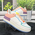Кросівки жіночі Ditof білі з фіолетовим еко-шкіра 8030, фото 3