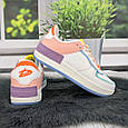 Кросівки жіночі Ditof білі з фіолетовим еко-шкіра 8030, фото 5