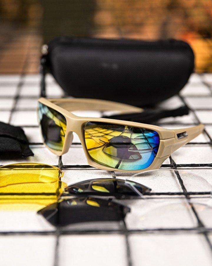 Тактичні сонцезахисні окуляри Coyote: ударостійкі полікарбонатні лінзи, UV400, TR90 оправа, 29 г для страйкболу, туризму, спорту