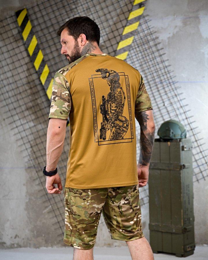 Чоловічий літній комплект STRADIOS — футболка та шорти з дихаючої тканини Coolmax