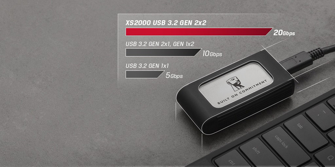 Зовнішній SSD накопичувач Portable USB 500GB Kingston XS2000 BoC Silver (SXS2000/500GA), фото 1