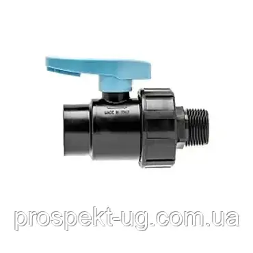 Кран Ду3/4" різьба внутрішня-зовнішня ВЗ Unidelta ПНД, фото 1