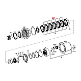 4472.348.023, ZGAQ-02330, ZGAQ-02221, 84405697 Диск фрикційний металевий 236х144х2,5 ZF, фото 2