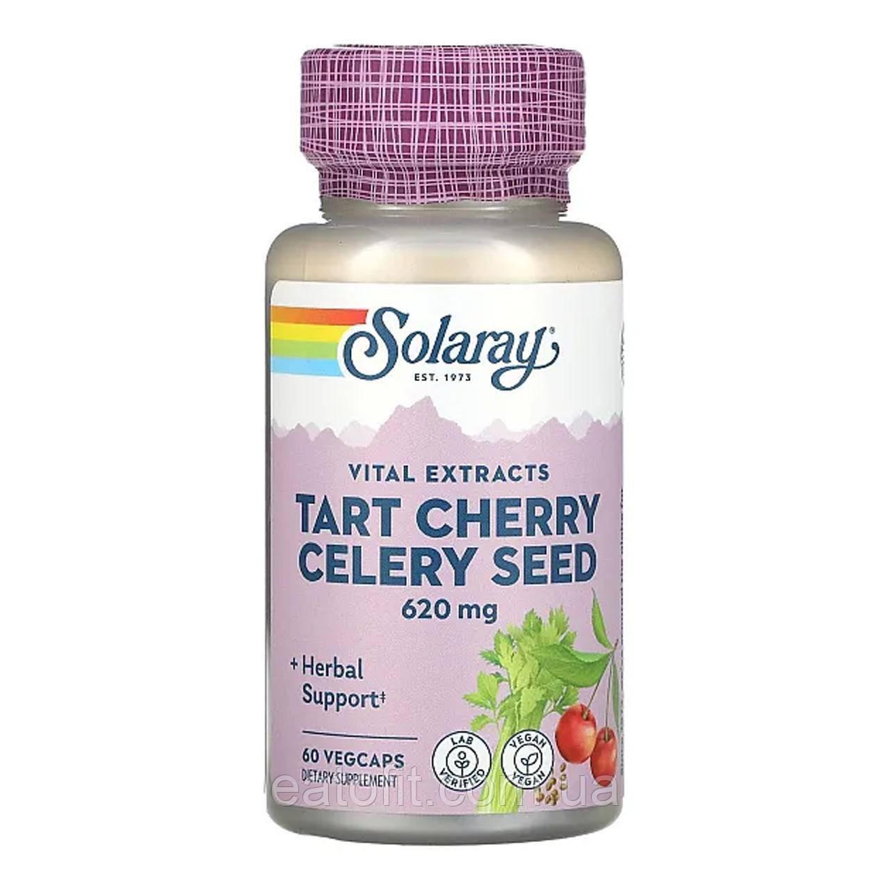 Екстракт вишні та насіння селери (Tart Cherry Celery Seed) 620 мг 60 капсул SOR-17404, фото 1