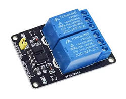Модуль Arduino 2 реле 12В с опторазвязкой